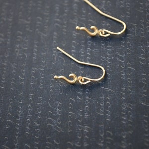 Question Mark Earrings Tiny Question Marks, Gold image 3