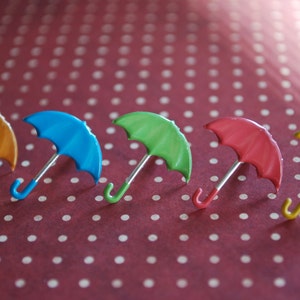 Umbrella Earrings -- Cute Umbrella Studs, Colorful, Mary Poppins Earrings, You Choose the Color!