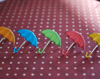 Umbrella Earrings -- Cute Umbrella Studs, Colorful, Mary Poppins Earrings, You Choose the Color!