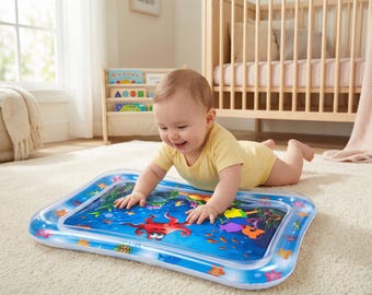 Aufblasbare Baby-Wassermatte, sensorisches Spiel der Meerestiere, Bauchzeit-Aktivitätsspielzeug