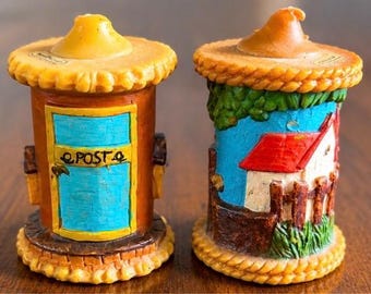Vintage Hand-Painted German Village Figurines – Set of 2