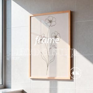 Prosta makieta ramki: ISO A0 A1 A2, plakat w cienkiej drewnianej ramie, ekspozycja sztuki ściennej (PSD)
