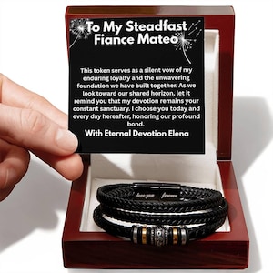 Promise Bracelet for Boyfriend, Husband, Fiance, Relationship Milestone, Commitment, Keepsake for Him, Men Jewelry, Success Jewelry