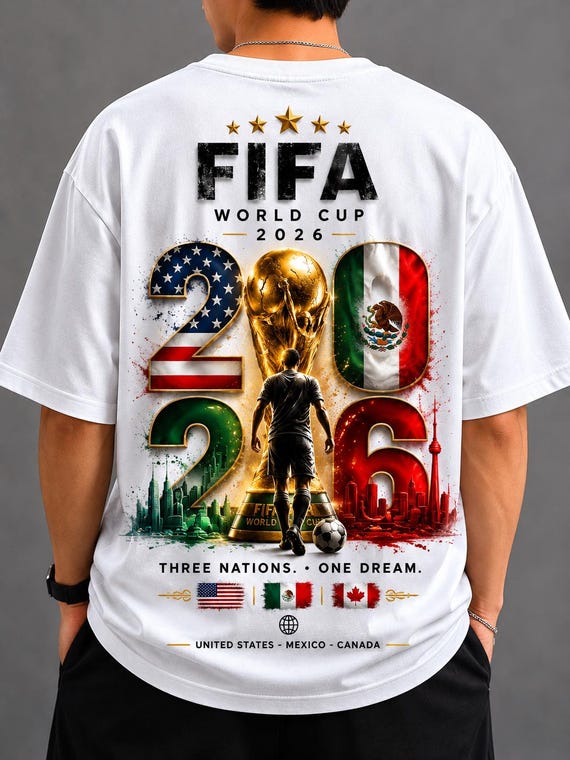 Fifa World Cup 2026 Png, Soccer Football Fan Shirt Design, Usa Mexico Canada Trophy Graphic, Sublimation Png,Sports T-Shirt Digital Download