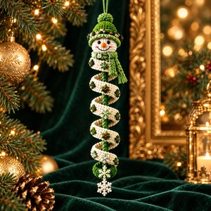 15 Christmas Crochet Patterns Bundle PDF, Spiral Ornaments, Santa Snowman Amigurumi, Hanging Tree Decor, English US Terms, Digital Download