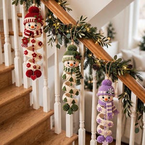 15 Christmas Crochet Patterns Bundle PDF, Spiral Ornaments, Santa Snowman Amigurumi, Hanging Tree Decor, English US Terms, Digital Download