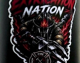 Extrication Nation Firefighter Sticker – Durable Waterproof Vinyl Die-Cut Decal