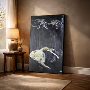 Puppen-Ballett-Tänzer Leinwand-Kunst, abstrakte Aufführung, zeitgenössischer Tanz-Hauptdekor