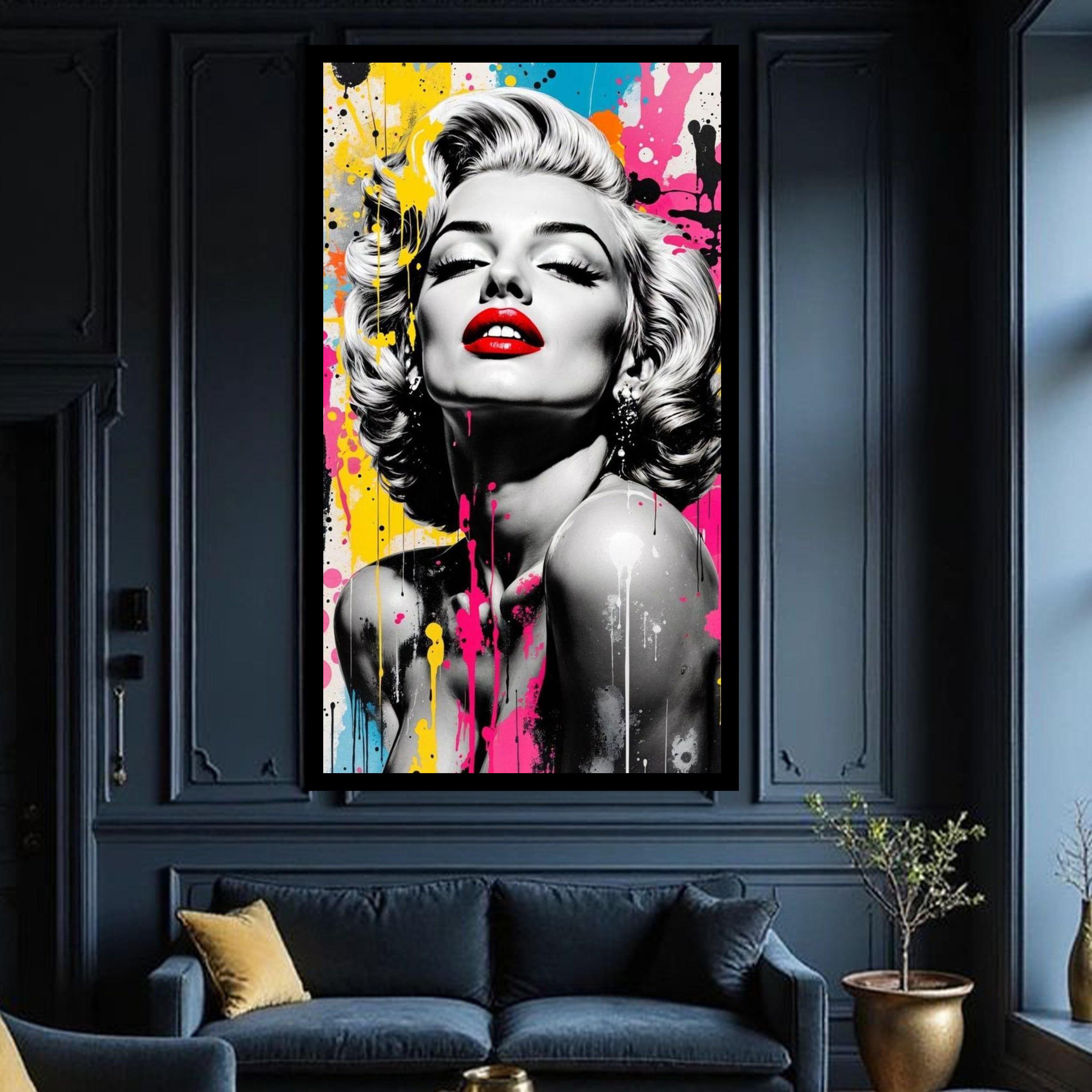 Marilyn Monroe Pop Art Canvas, Retro Glamour Splash Wall Decor - Etsy