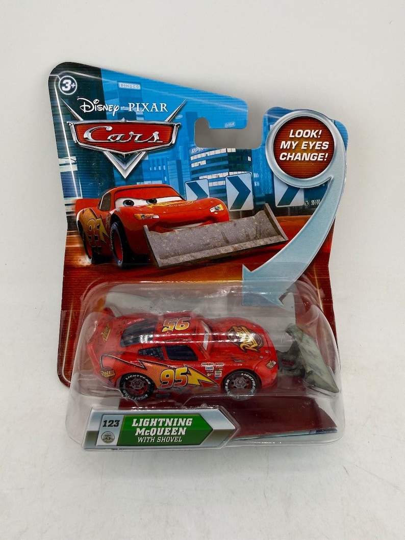 Disney Pixar Cars Lightning McQueen Diecast Model Changing Eyes Shovel bild 1