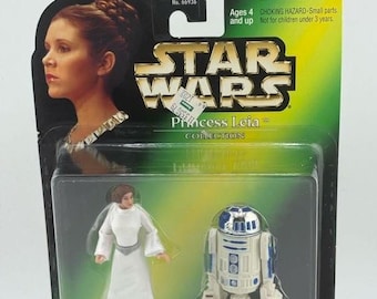 Vintage Kenner Star Wars Princess Leia & R2-D2 Action Figure Set 3.75" Collectible
