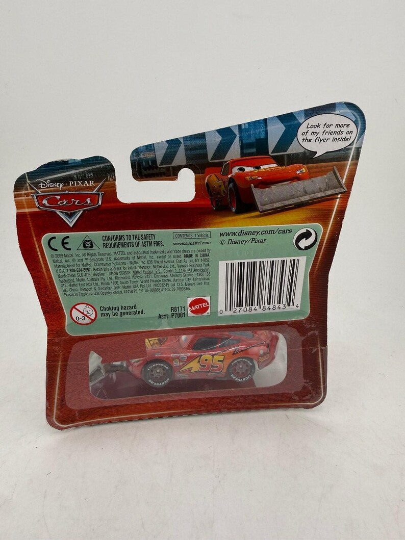 Disney Pixar Cars Lightning McQueen Diecast Model Changing Eyes Shovel bild 2