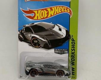 Hot Wheels Lamborghini Veneno ZAMAC HW Workshop Thrill Racers 2015 1:64 Diecast