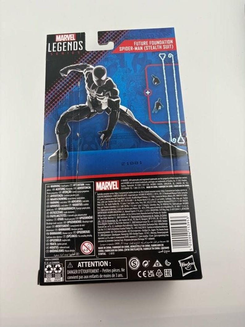 Hasbro Marvel Legends Future Foundation Spider-Man Stealth Suit 6" Action Figure Bild 2