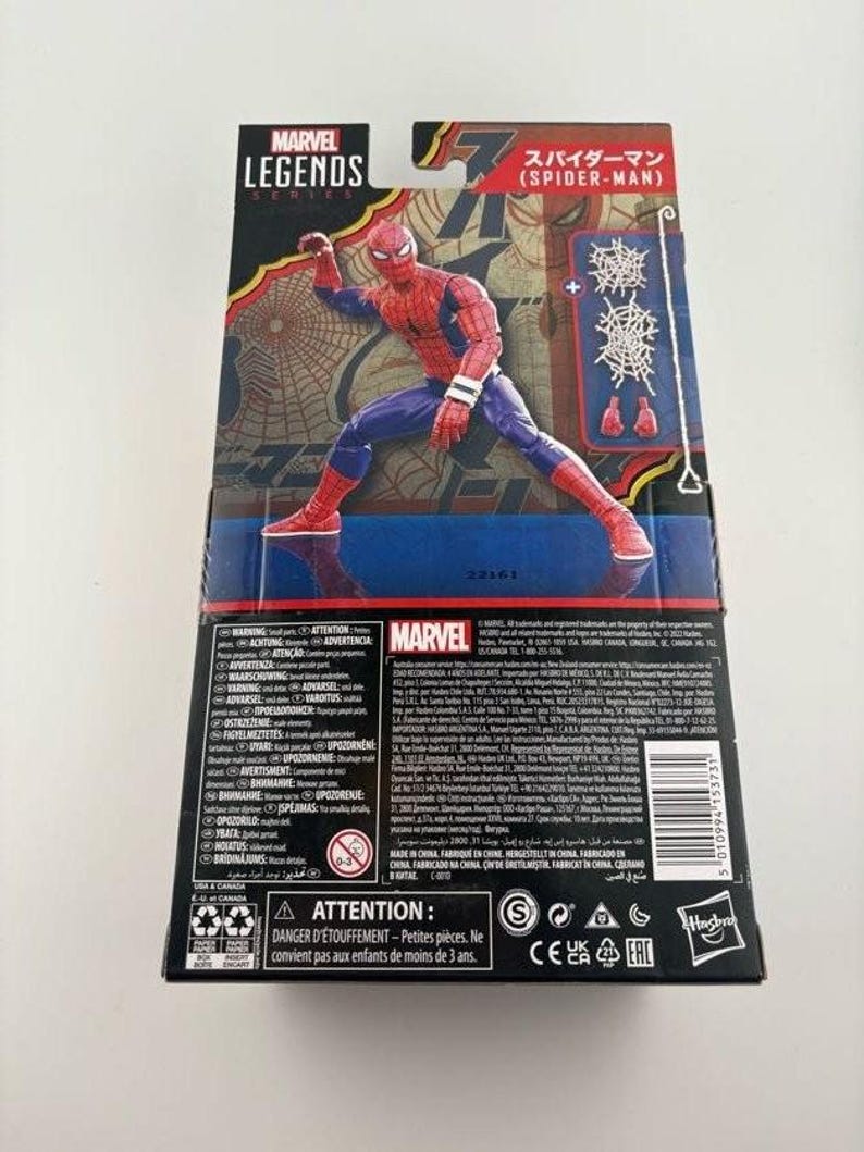 Hasbro Marvel Legends Spider-Man 6-Inch Action Figure with Web Accessories - Poseable Collectible image 2