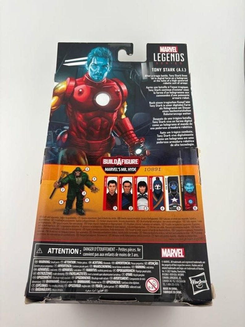 Figura de acción de Iron Man de 15 cm de Tony Stark (IA) de Marvel Legends de Hasbro imagen 2