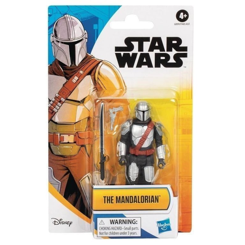 Star Wars Mandalorian Action Figure with Darksaber - Epic Hero Series 4" Poseable Collectible image 1