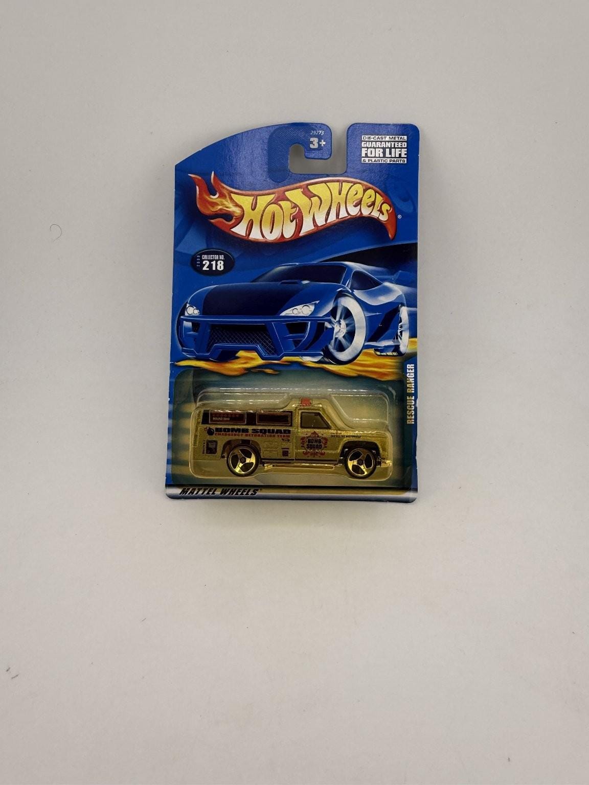 Hot Wheels #9529 Ambulance Emergency Squad – 1:64 – Blister France – Occasion