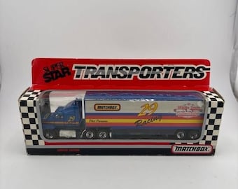 Camión Matchbox Racing Hauler Super Star 29 NASCAR de metal fundido a escala 1/64