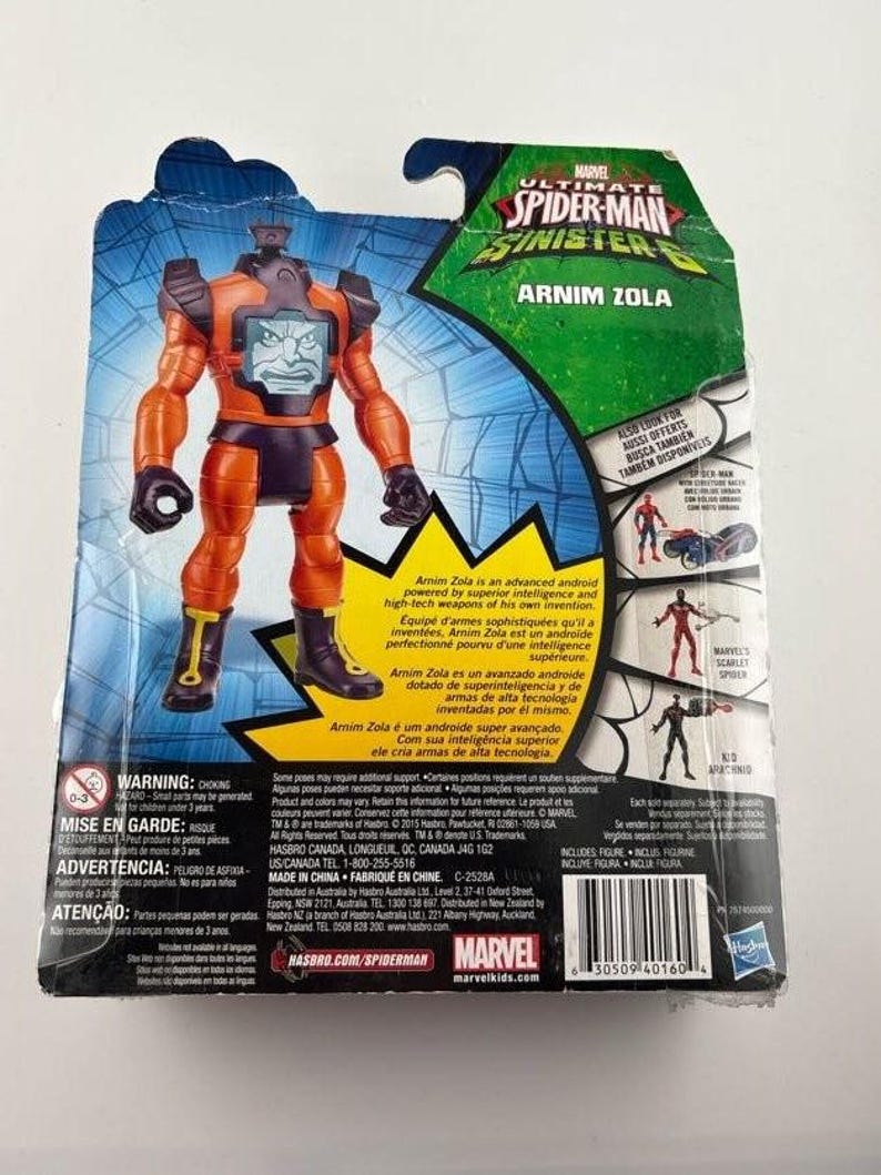 Figurine articulée Hasbro Marvel Ultimate Spider-Man Arnim Zola Sinister 6 - Jouet Android de 4 po. image 2