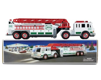 Camión de bomberos de juguete Hess 2000: escalera funcional y luces - Nuevo en caja