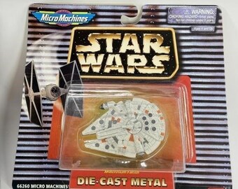 Vintage RARE Star Wars Millennium Falcon Die-cast Metal 66260 Micro Machines