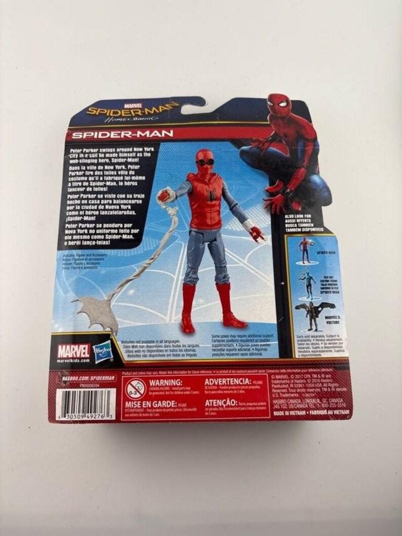 Hasbro Marvel Spider-Man 6-Inch Action Figure, Homemade Suit, Collector's Item image 2