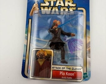 Hasbro Plo Koon Star Wars Action Figure 3.75in Attack of the Clones Vintage Collectible