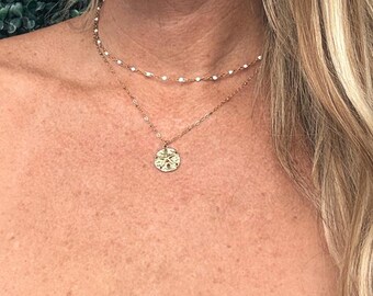 Cora Necklace Set: Sand Dollar Waterproof Beach Necklace