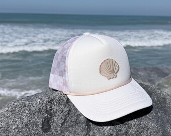 Seashell Trucker Hat: Embroidered Shell Yeah! Trucker Cap