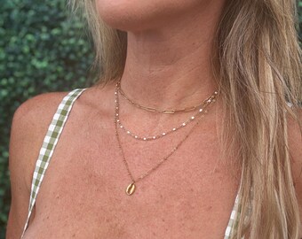 Cowrie Necklace: Waterproof Beach Necklace Set