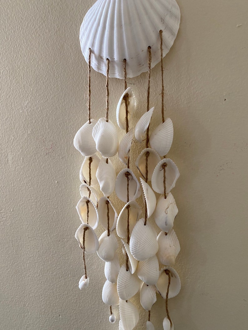 White Seashell Wind Chime White sea shell windchime beach