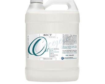 MCT oil Pure Fractionated Coconut Oil 32 oz and 1 gallon 128 oz Vegan Non GMO Vegetarian Gluten Free All Natural For Hair and Skin Tincture