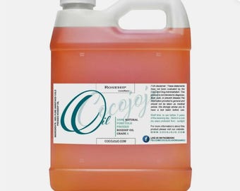 Unrefined Rosehip Oil: Cold Pressed, Extra Virgin Carrier (1-10Gal) -Bulk