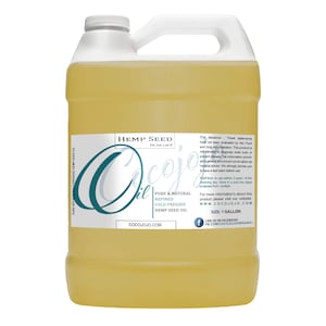 Refined Hemp Seed Oil - Pure 1 Gal Non GMO Cold Pressed Unscented Filtered Bulk Carrier Oil for Cosmetic Formulation DIY Soaps Creams