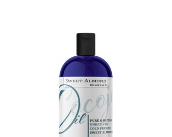Aceite de almendras dulces: prensado en frío, sin refinar, puro, sin aditivos para cosméticos caseros (237 ml) Venta al por mayor
