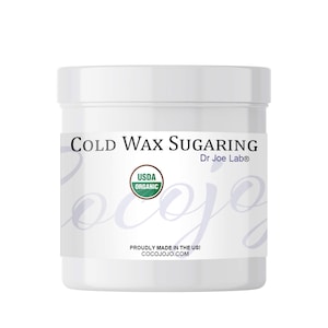 Cold Sugaring hair Removal Wax Organic Vegan Formula Brazilian Bikini Safe for Face & Body - 8 oz for men and women - By Hand, Spatula