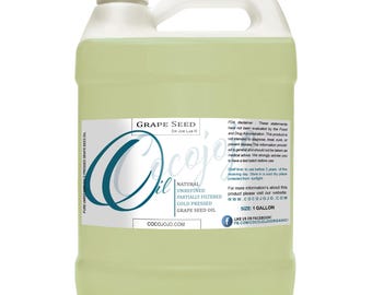 Grapeseed Oil: Pure Cold Pressed Carrier Oil for Skin, Hair, Beard & Massage DIY Bulk