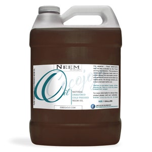 Neem Oil - Pure Unrefined Cold Pressed Virgin Carrier Oil for Hair, Skin, Body, and Face - Non-GMO for Cosmetics and DIY Sprays