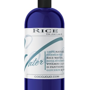 Rice Water Rose Mixture for Hair, Locs, Dreads, Skin & More! - Rose Hydrosol Rice Water Fermented Aloe Vera Vitamin C D Panthenol Bulk 32 oz