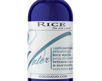Fermented Rice Water Rose Hydrosol: Aloe Vera Vitamin C D Panthenol Hair & Skin(32oz) -Bulk