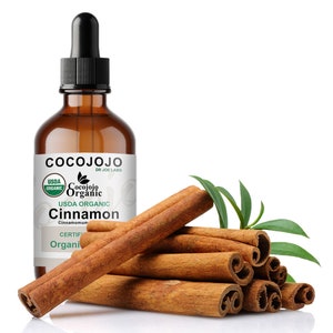 Organic Cinnamon Extract - USDA Certified Alcohol Free Cinnamon Plant Extract Pure drops