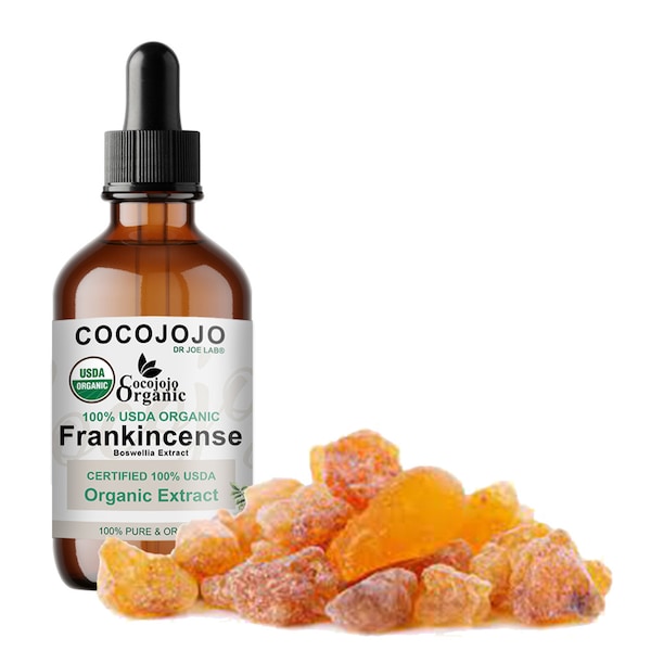 Organic Frankincense Extract - USDA Certified Frankincense Plant Extract Pure drops - Alcohol Free Boswellia Serrate Extract