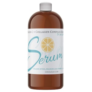 Sérum au collagène et à la vitamine C : extra fort et ultra hydratant l Vitamine A E B3 B5 (32 oz)