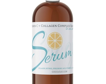 Vitamin C + Collagen Complex Serum Extra Strength Ultra Hydrating Formula - 32 oz and Applicator Rejuvenating with Vitamin A C E B3 B5.