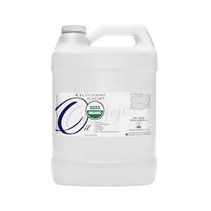 Organic Glycerin - Usda Certified - 100% Pure, USP Grade, Vegetable Derived, Non GMO, CCOF, Bulk Base for Diy, Soaps, Creams, Lotions 1 Gal