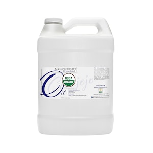 Organic Glycerin - Usda Certified - Pure, USP Grade, Vegetable Derived, Non GMO, CCOF, Bulk Base for Diy, Soaps, Creams, Lotions 1 Gal