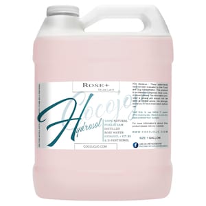 Rose Water Hydrosol Toner: Vitamin B5 & D-Panthenol Face and Body Cleansing (1Gal)