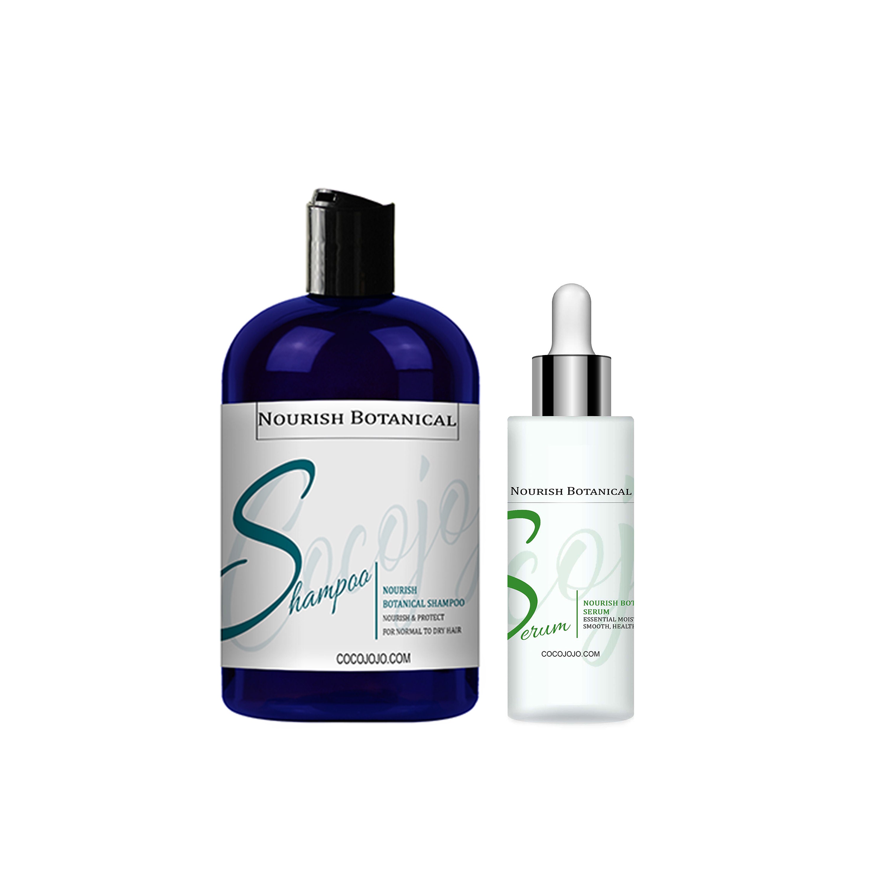 Nourish Botanical Shampoo & Serum Combo Hydrating Nourishing - Etsy