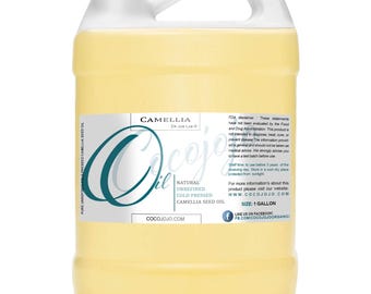 Unrefined Camellia Seed Oil: Cold Pressed, Vegan Carrier Oil for Hair & Skincare -Bulk